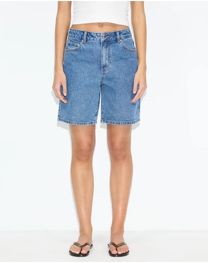 Dazie - El Paso Mid Thigh Denim Shorts