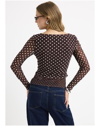 Alice In The Eve - Olivia Spot Mesh Top
