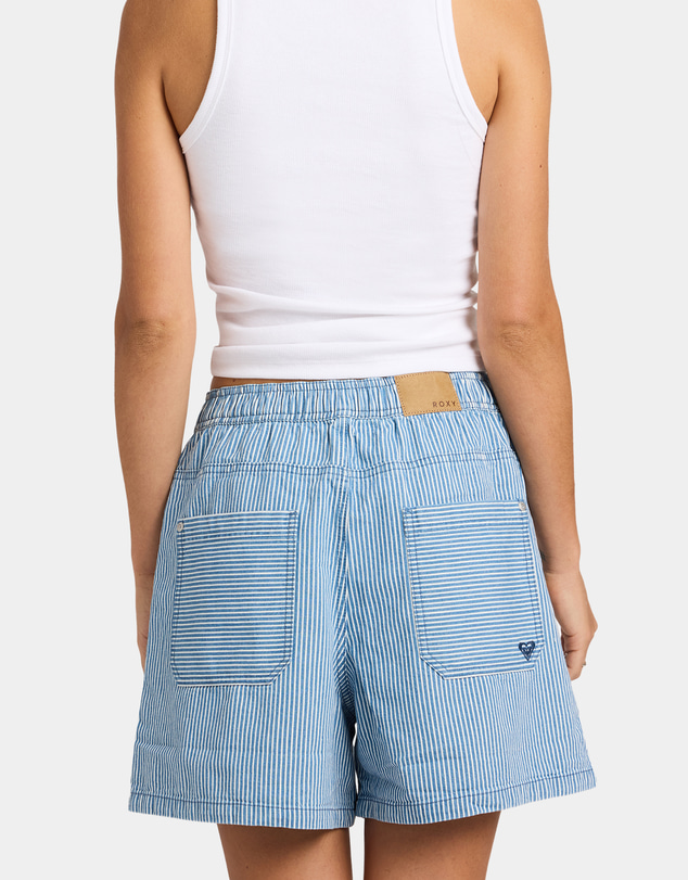 Roxy - Womens Stay Wavy Mid Denim Shorts