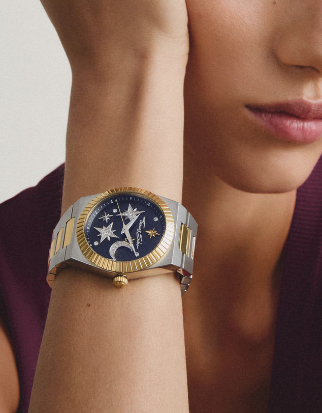 THOMAS SABO - Women's Moon and Stars Watch with Black Dial