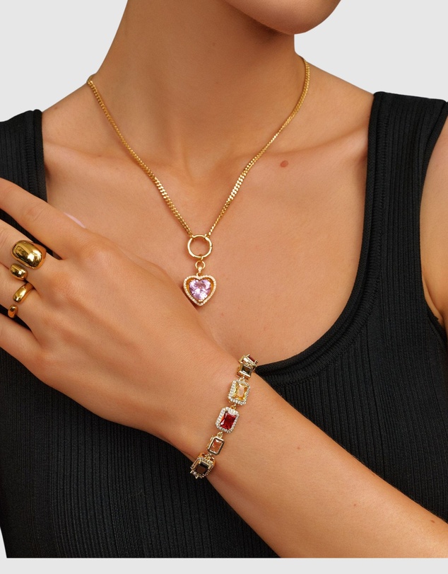 Nialaya Jewellery - Gem Bracelet in Gold