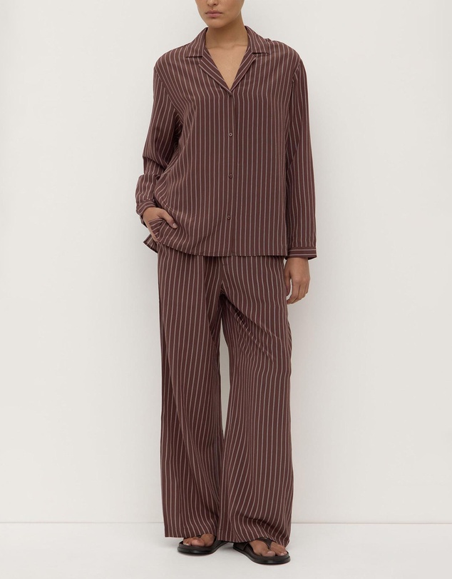 Assembly Label - Zayla Silk Stripe Long Sleeve Shirt