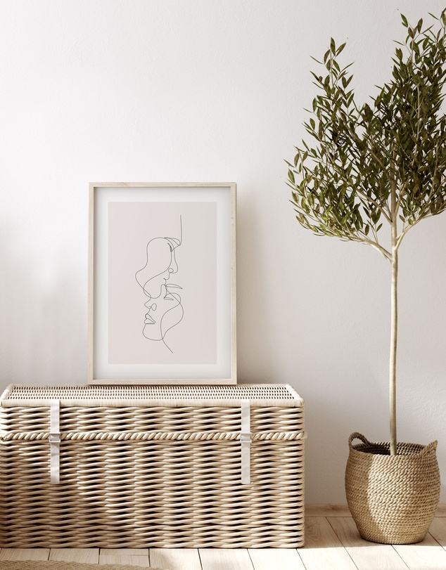 Olive et Oriel - Line Figure III Art Print