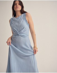 Oxford - Camilla Cupro Lace Trim Dress