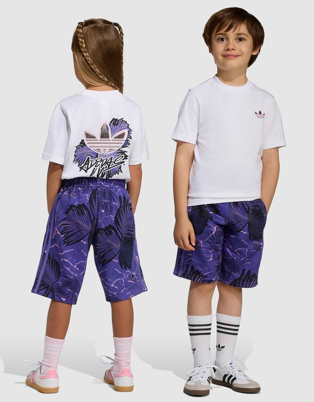 adidas Originals - Allover Print Regular Shorts and Tee Set - Kids-Teens