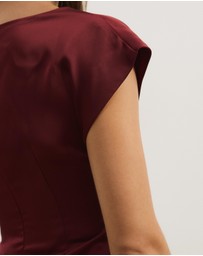 Atmos&Here - Aureline Satin Boat Neck Top