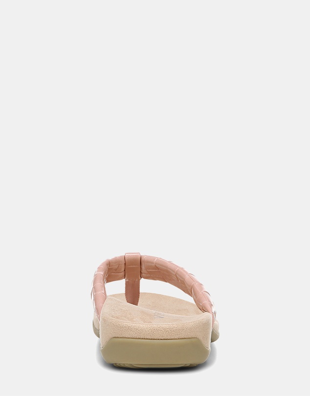 Vionic - Layne Toe Post Sandal - Peach Woven
