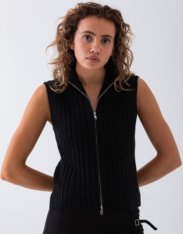 Style Addict - Riley Knit Zip Vest