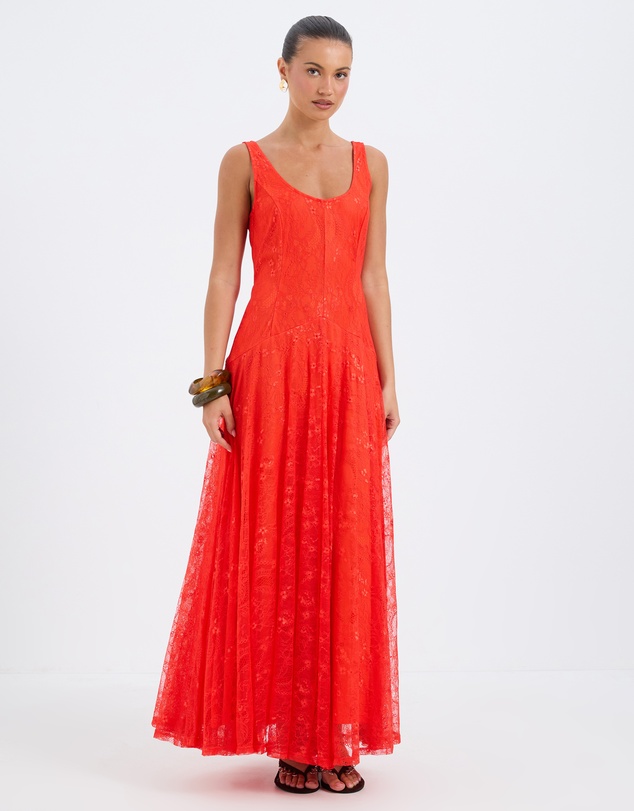 Calli - Penny Lace Midi Dress