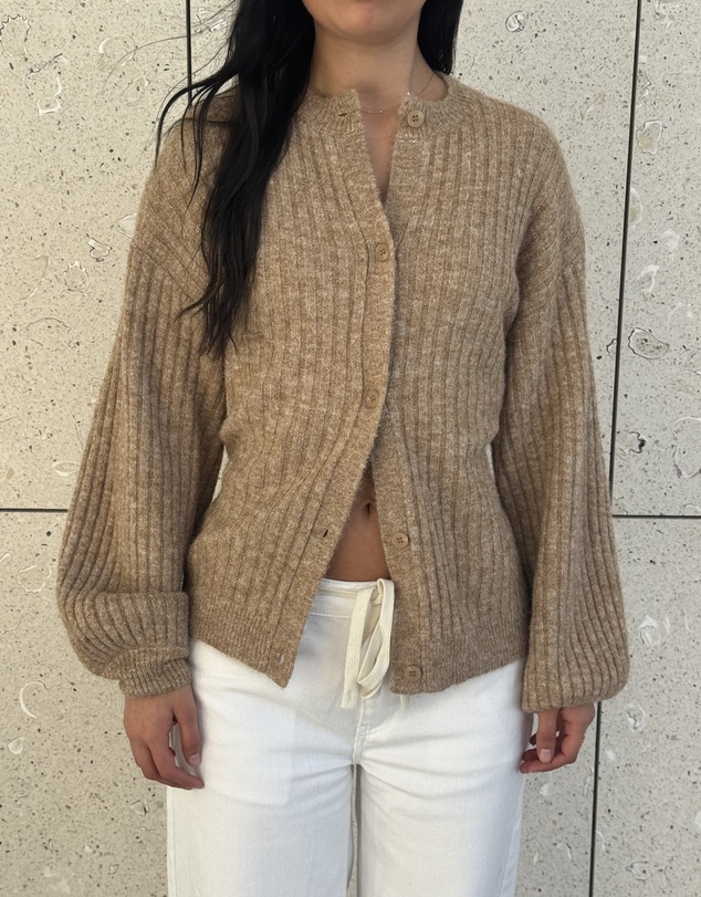 Dazie - Last Call Cinched Knit Cardigan