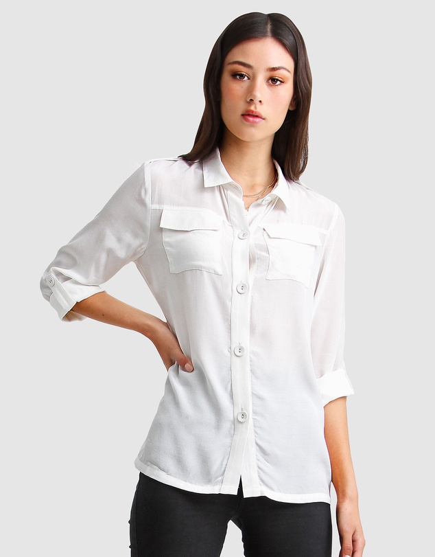 Belle & Bloom - Eclipse Rolled Sleeve Blouse