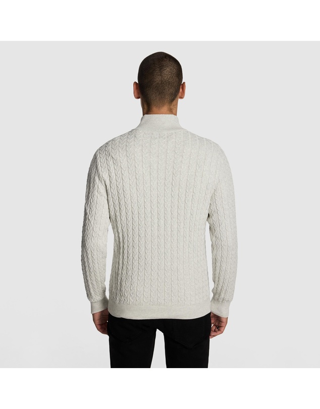yd. - Eddie 1/4 Zip Cable Knit Jumper