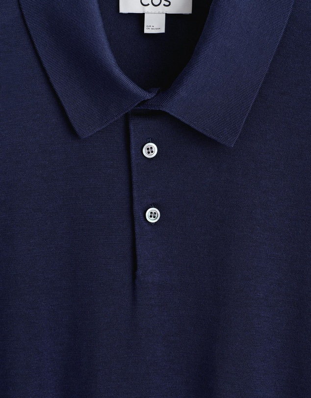 COS - Slim Knitted Silk Polo Shirt