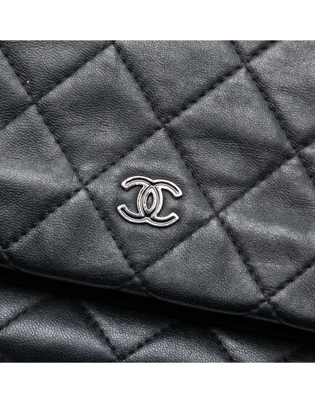 Pre-Loved by Azura Reborn - Pre-Loved Quilted Lambskin CC Beauty Foldover Clutch