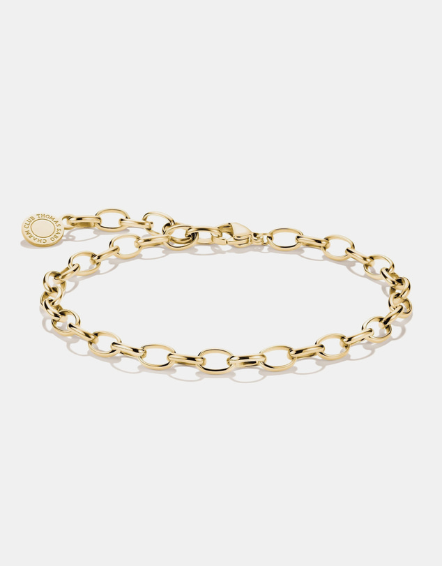 THOMAS SABO - Gold-Tone Stainless Steel Charm Club Anchor Chain Bracelet