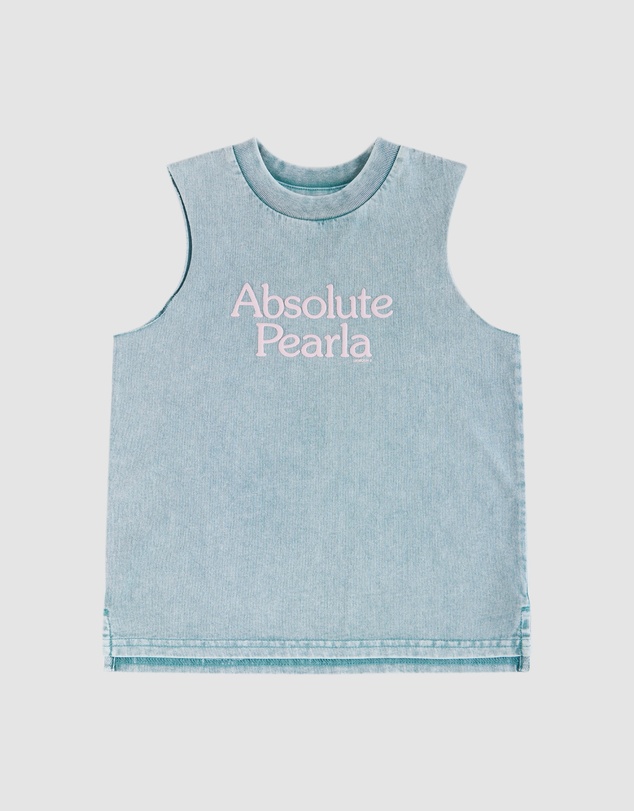 Skwosh - Absolute Pearla Kids Muscle Tank in Light Blue