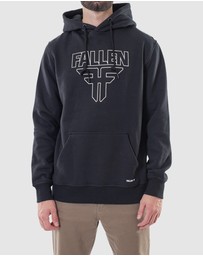 Fallen Footwear - Fallen Footwear Men Insignia Hoodie Jumper Regular Fit Black/White