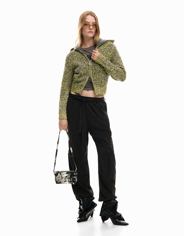 Desigual - Thick cardigan with zipper