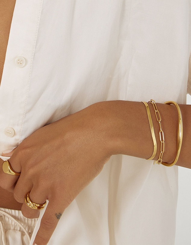 Arms Of Eve - Sylvia Gold Snake Chain Bracelet