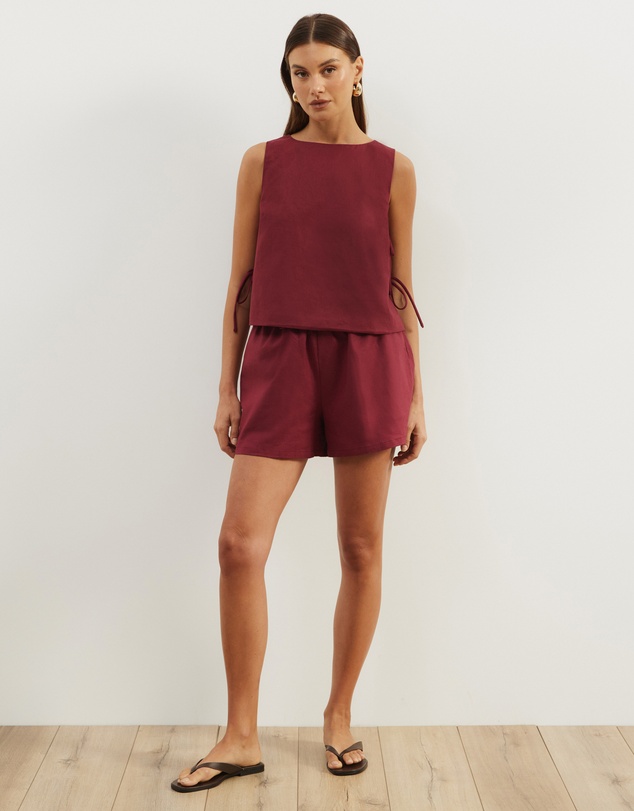 Atmos&Here - Bloom Side Tie Boxy Top