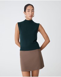 Forcast - Dina Mock Neck Knit Top