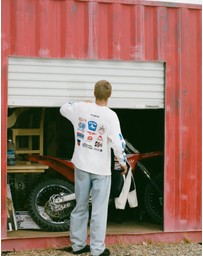 Duke + Dexter - DR Sponsors Vintage White Waffle Top