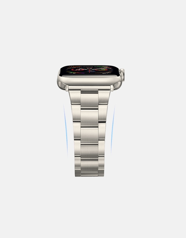 Friendie - Stainless Steel Link Bracelet Band - The Sydney - Apple Watch Compatible