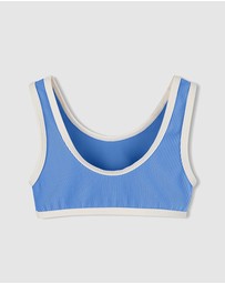 Zulu & Zephyr Mini - Mini Stripe Rib Scoop Bikini Top - Kids