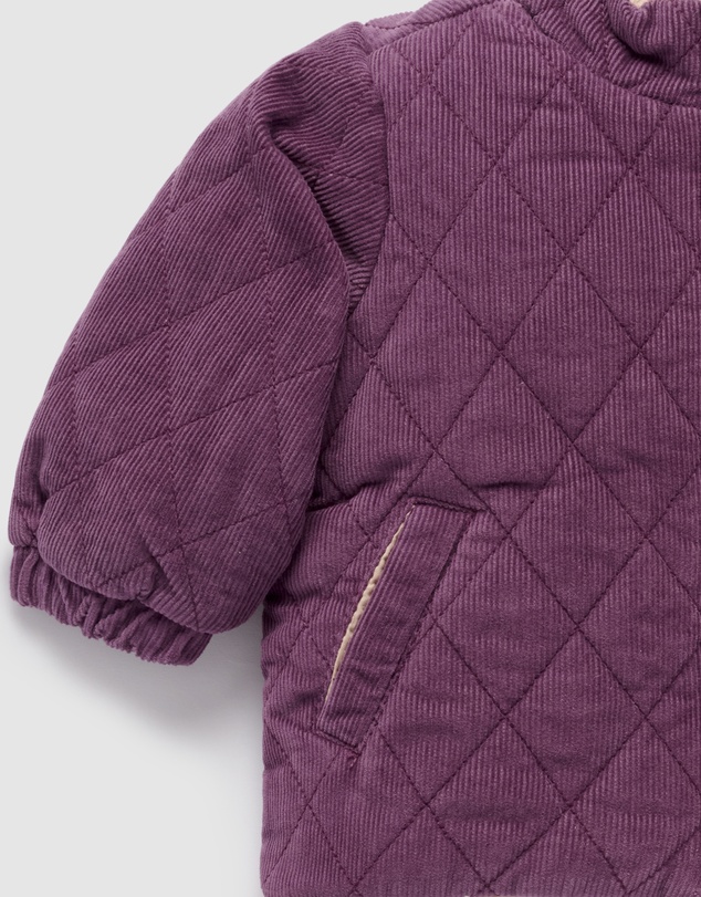 Purebaby - Corduroy Sherpa Quilted Jacket - Kids-Babies