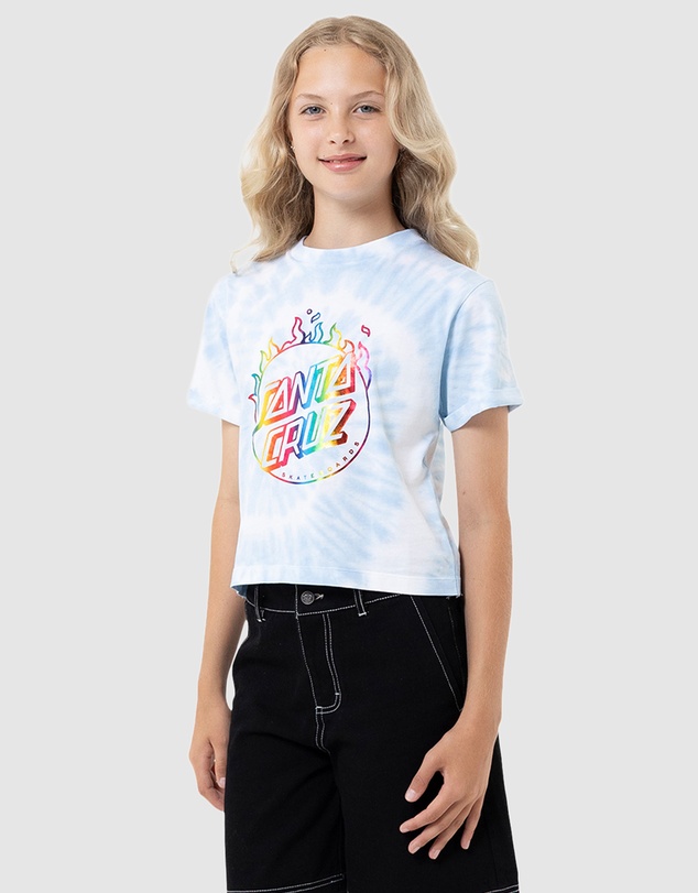 Santa Cruz - Minimal Burnt Opus Rainbow Front Cropped - Kids-Teens