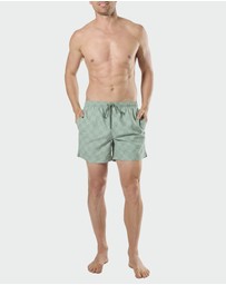 Mitch Dowd - Mitchdowd In Waves  Swim Shorts - Sage Green Quick Dry