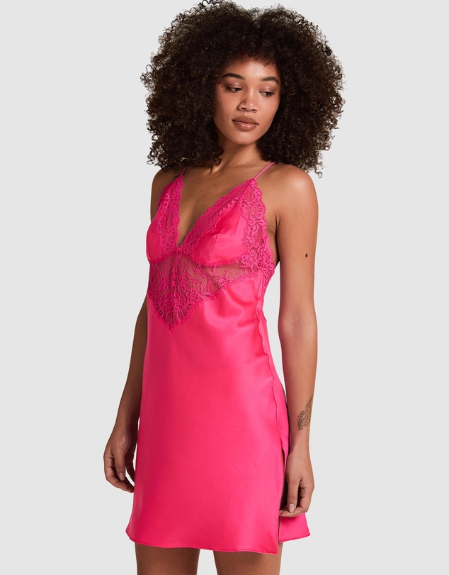 Hunkemoller - Satin Lace Gabrielle Slip Dress