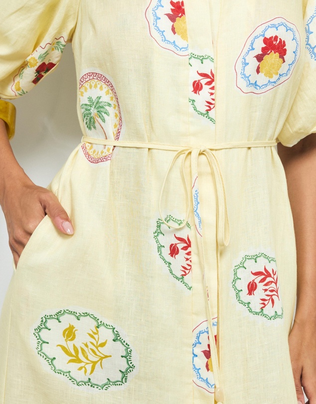Revibe - Repaired AERE Marisol Midi Shirt Dress - AU 8