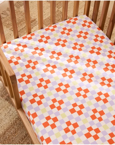 Sheet Society - Leo Washed Cotton Baby Fitted Sheet