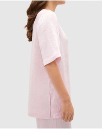 Seed Heritage - Crinkled Satin Longline Tee