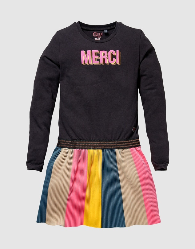 Quapi - Karen Long Sleeve Pleated Dress - Kids-Teens