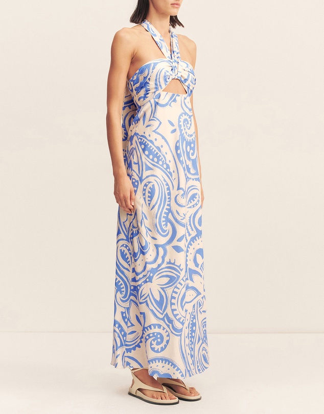 Shona Joy - Francis Ruched Halter Maxi Dress