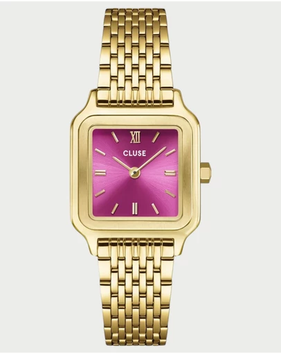 Cluse - CLUSE Gracieuse Petite Fuchsia/Gold Link Watch