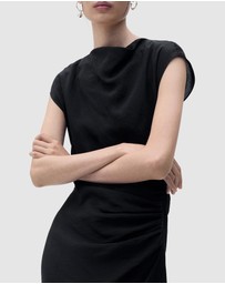 M.N.G - Kelly Draped Straight Dress