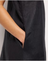 AERE - Ivy Linen Trapeze Mini Dress