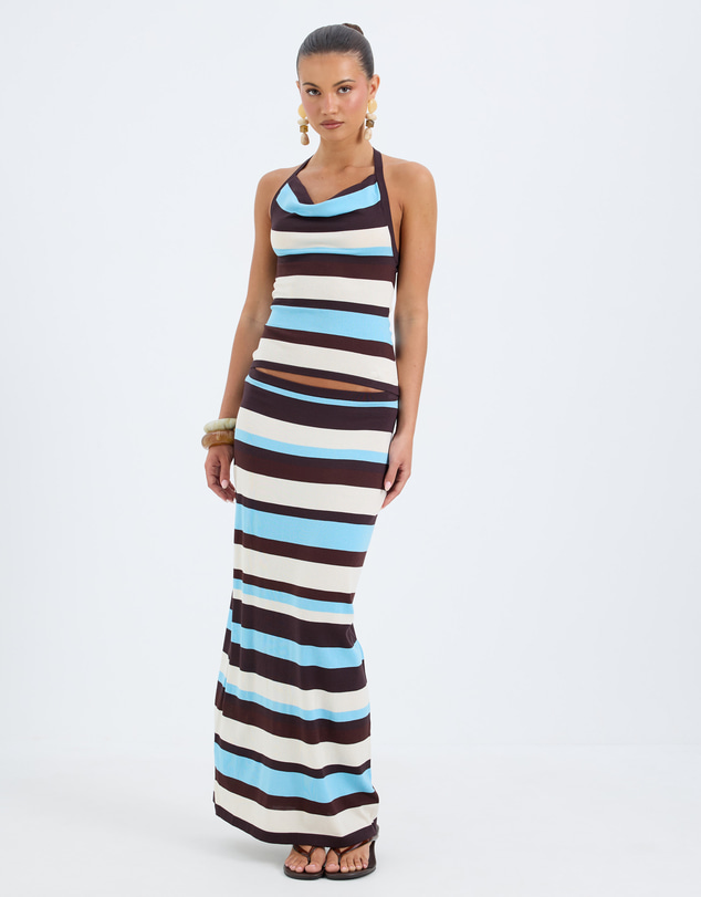 Calli - Andrea Stripe Knit Maxi Skirt