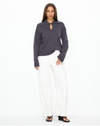 Dazie - Seattle Keyhole Knit Jumper