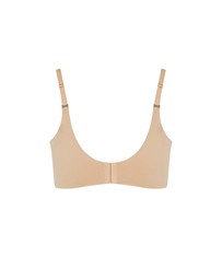 City Chic - Plus size Luxe Microfibre Plunge T-Shirt Bra - cafe