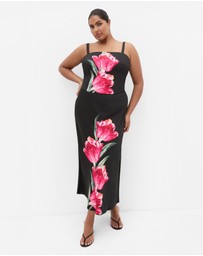 City Chic - Sherie Placement Top - Black