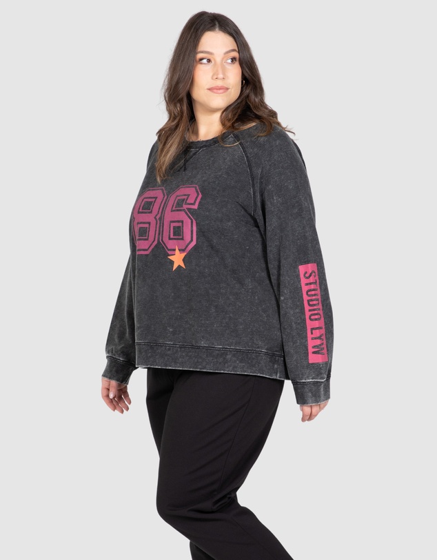 Love Your Wardrobe - LYW & Co Multi Print Sweat Top