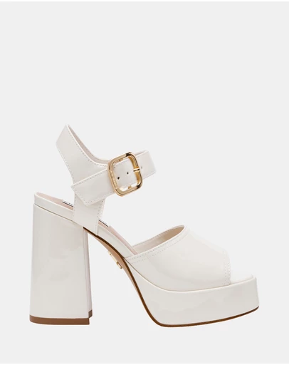 Steve Madden - Soho White Patent Heels