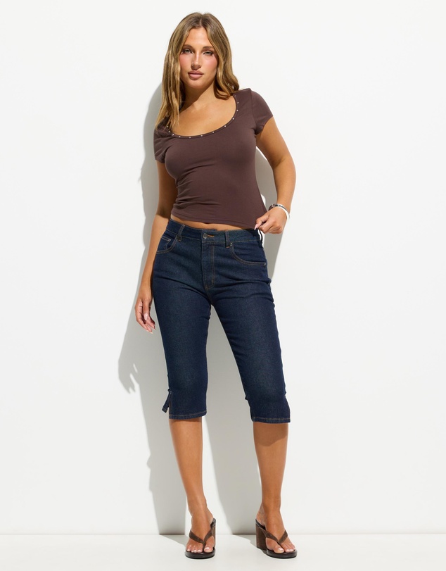 Dazie - Drea Studded Baby Tee