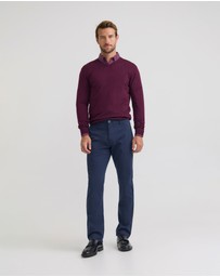 Oxford - Basic V-Neck Pure Wool Pullover