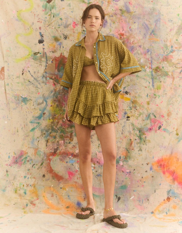 KINGA CSILLA - Hulia Check Fae Frill Skort