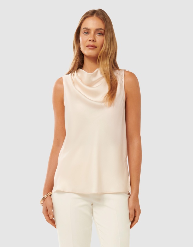 Forever New - Sallie Satin Cowl Neck Tank Top